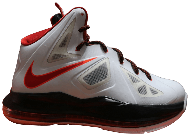 Nike LeBron 10 GS White University Red