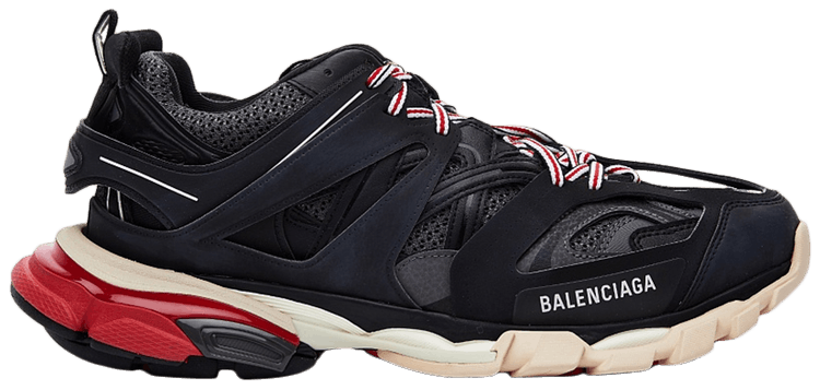 Pre-owned Balenciaga Track Trainers Black Bordeaux In Black/red