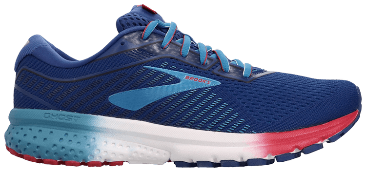 Brooks ghost 12 red white shop and blue