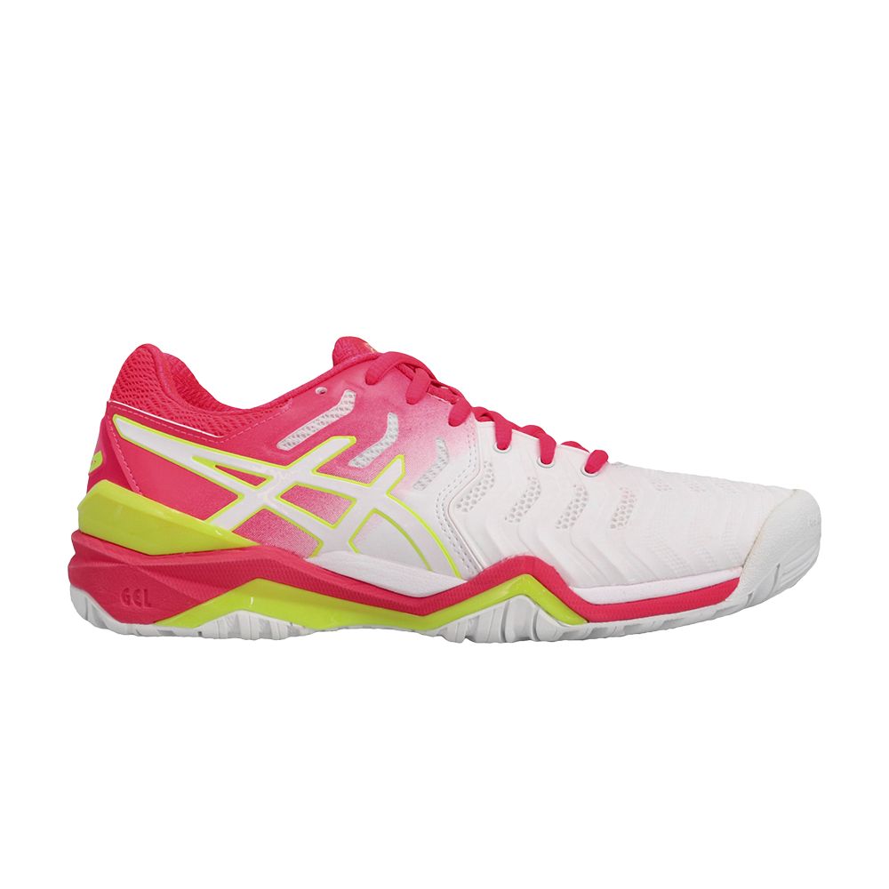 Pre-owned Asics Wmns Gel Resolution 7 'laser Pink' In White