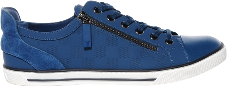 Louis Vuitton Men's Sneaker Zip Up Line Blue Damier Shoes Size 5 (24.5  cm)