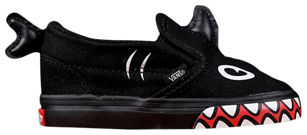 Shark Week x Vans Slip On V Toddler Black Red White