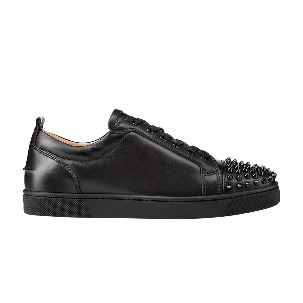 Pre-owned Christian Louboutin Louis Junior Spikes Flat 'black' | Men's Size 42.5