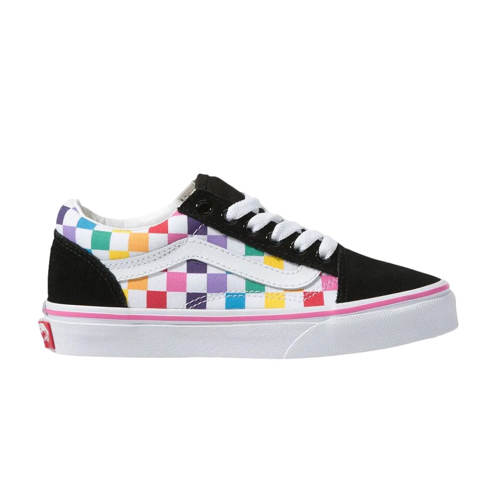 Vans Old Skool Little Kids 'Rainbow Checkerboard' | Multi-Color | Kid's Size 3