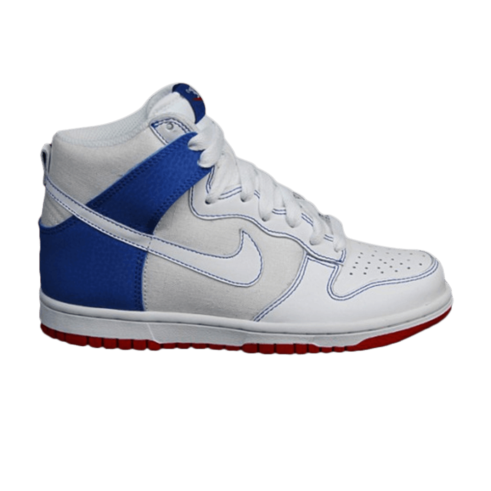 nike dunk high white varsity red