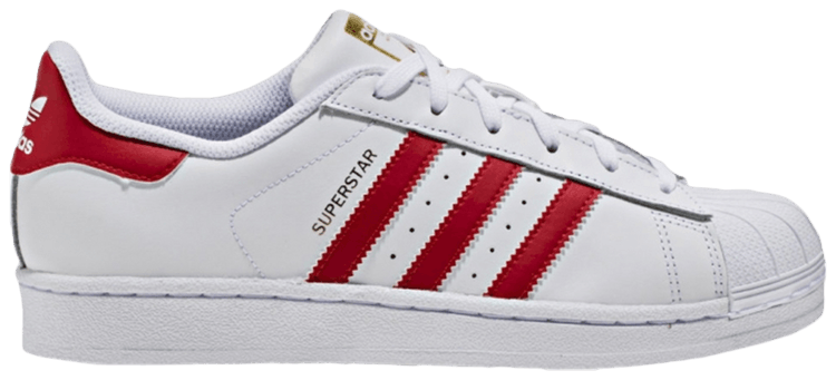 Adidas Superstar J White Scarlet