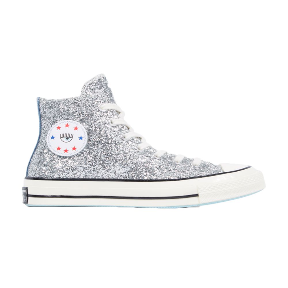 Converse Chiara x Wmns Chuck 70 High 'Silver Glitter Blue' | Women's Size 7.5
