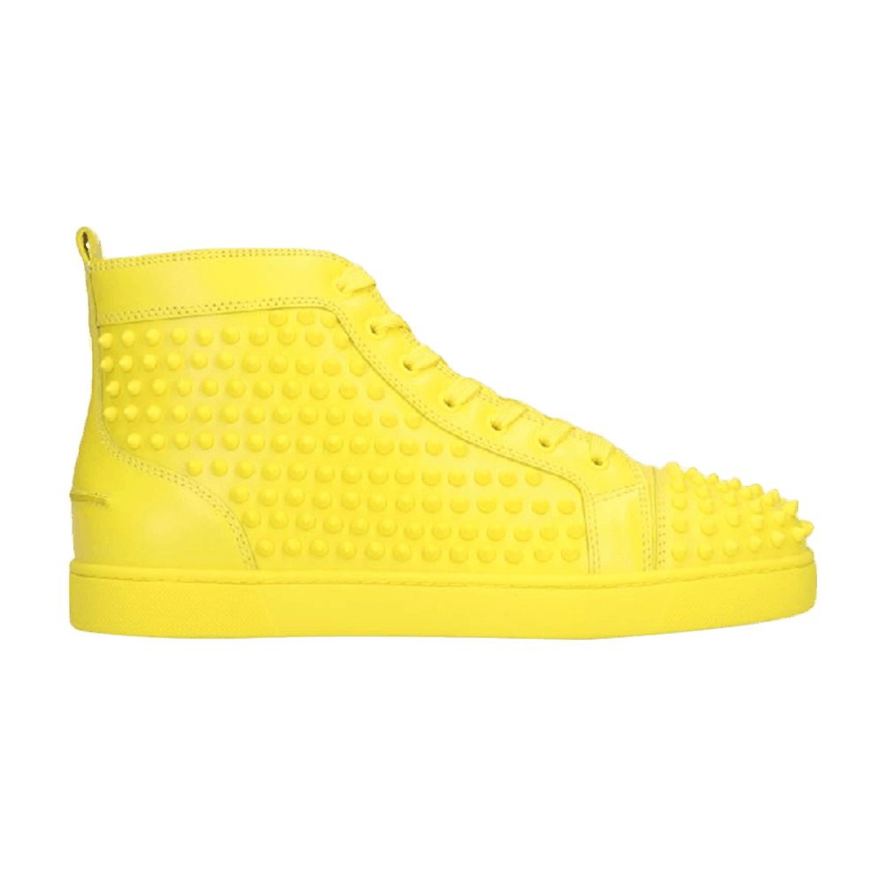 yellow red bottom sneakers