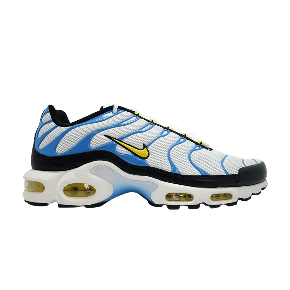 Air max plus white blue yellow Clearance