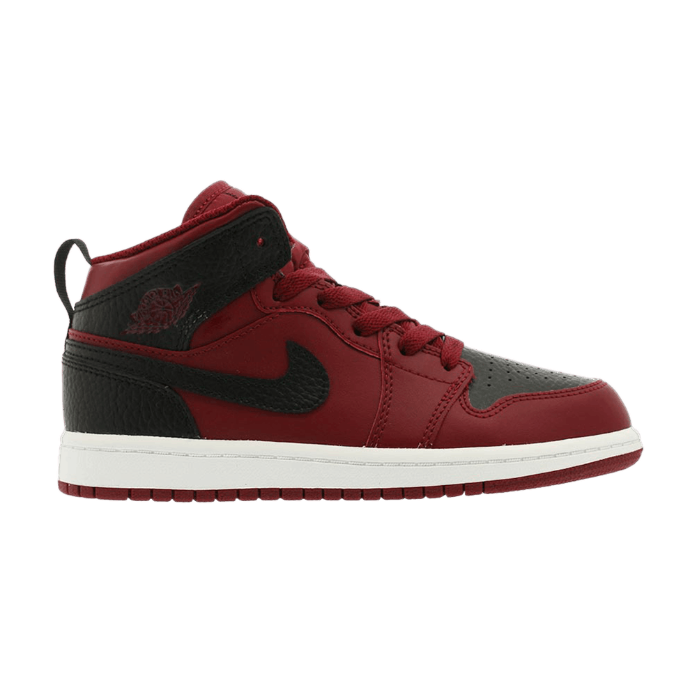 air jordan 1 mid team red black