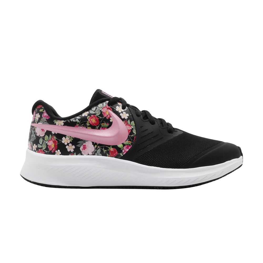 Pre-owned Nike Star Runner 2 Vintage Floral Gs 'pale Ivory' | Black | Kid's Size 7