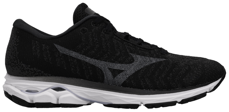 Mizuno Wmns Wave Rider Waveknit 3 Wide Black Grey