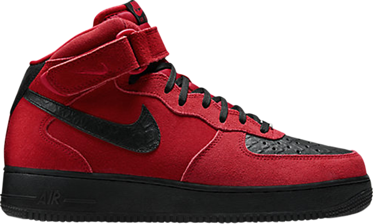 Nike Air Force 1 Mid '07 - Black + Sport Red 