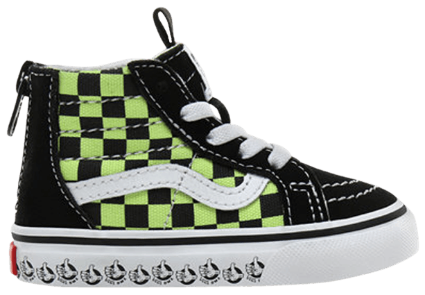 Vans BMX Sk8 Hi Zip Toddler Black Sharp Green