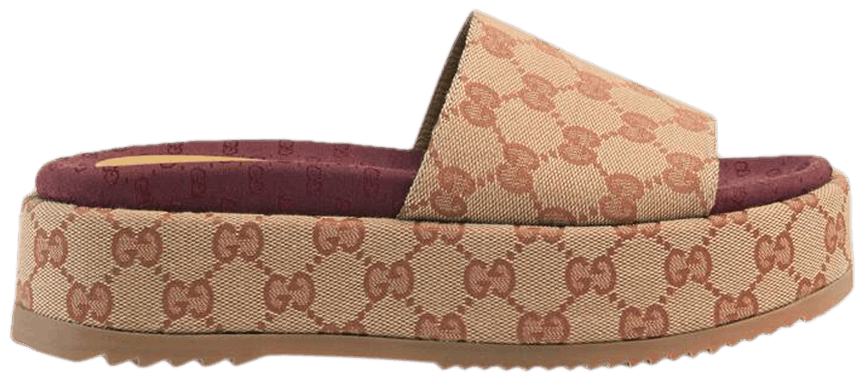 Buy Gucci Wmns GG Slide Sandal 'Monogram Beige Brick Red' 573018