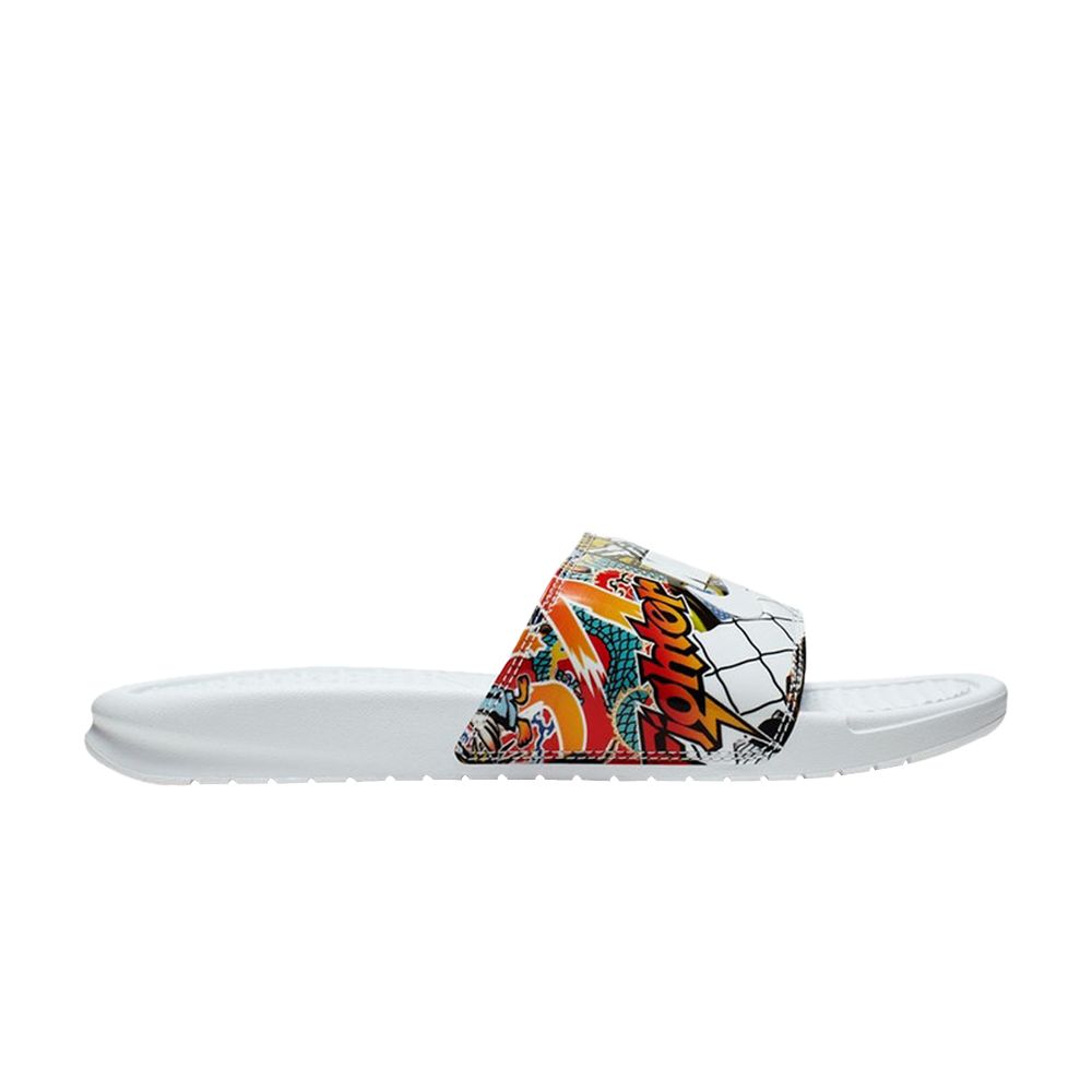 Nike Wmns Benassi JDI Print Slide 'China Hoop Dreams' | White | Women's Size 5