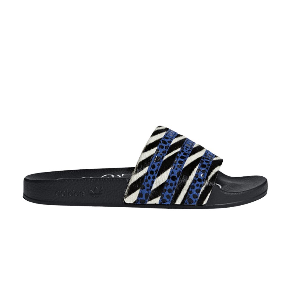 Pre-owned Adidas Originals Wmns Adilette 'core Black Blue White'