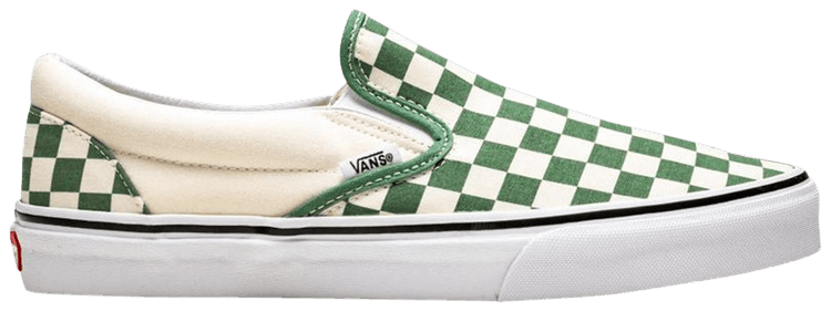 Vans Classic Slip On Checkerboard Green