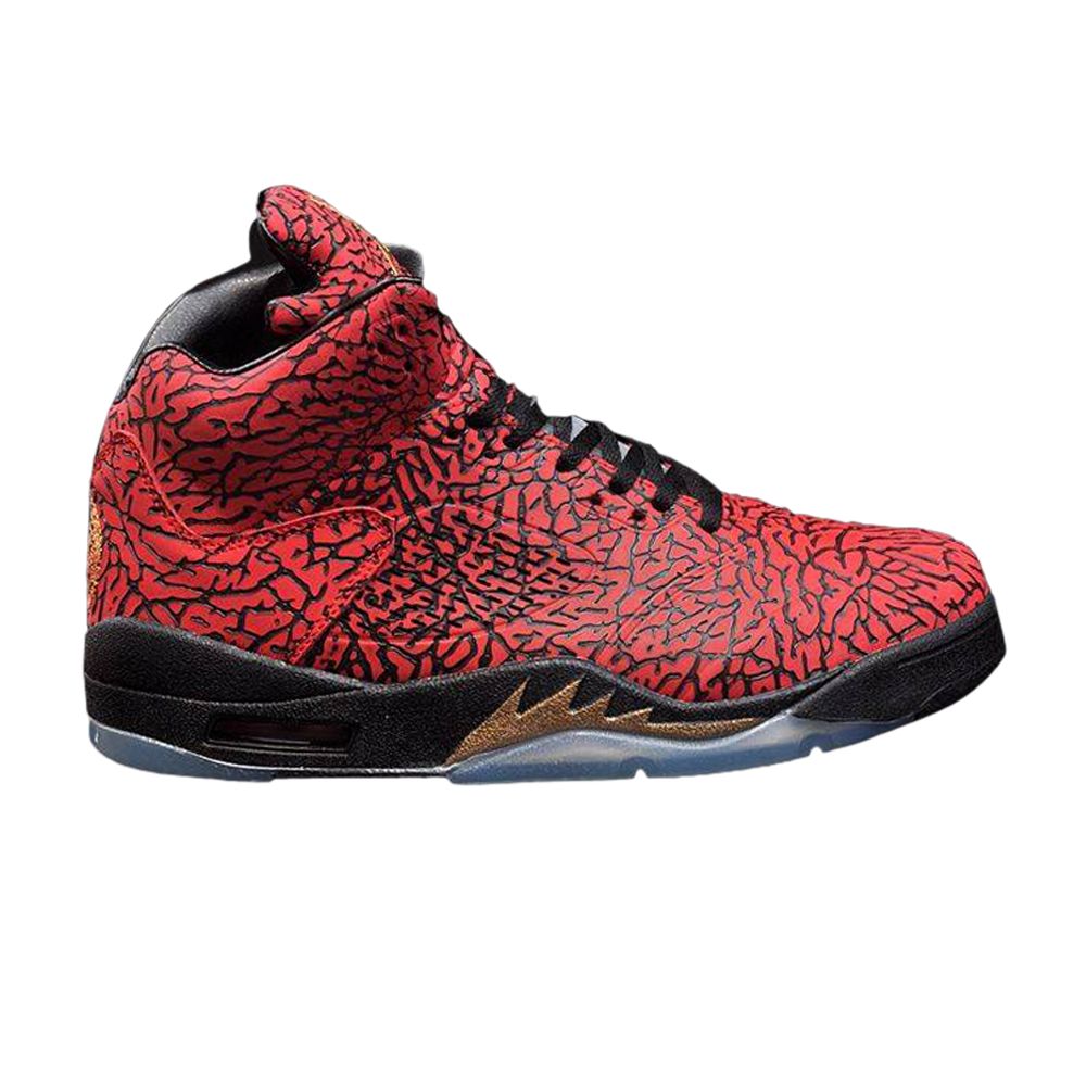 FBCC x Air Jordan 5 Retro 'Versace 3LAB5' Custom | Red | Men's Size 12 - FBCC-AJ5-VERSACE