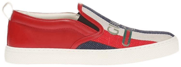 Red gucci sales slip ons