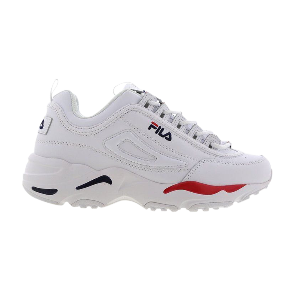 Pre-owned Fila Wmns Disruptor 2 Ray Tracer 'white Navy'