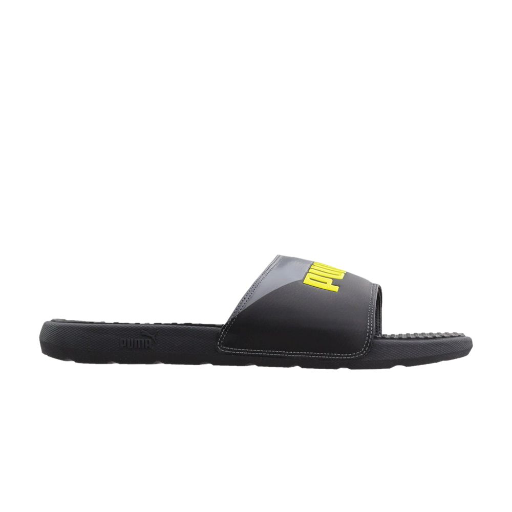 Pre-owned Puma Cool Cat Sport Slide 'black Grey Yellow' | Men's Size 10