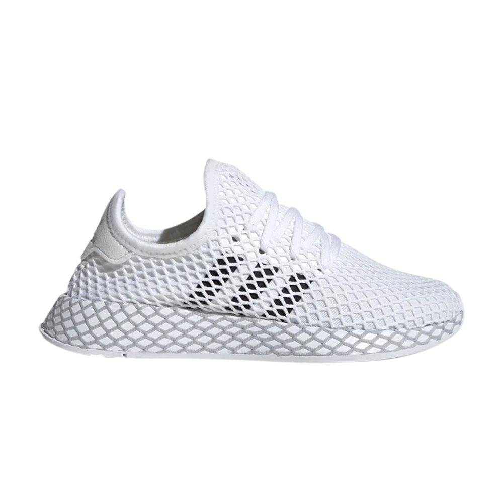 Pre-owned Adidas Originals Adidas Deerupt Runner J 'cloud White Black' | Kid's Size 6