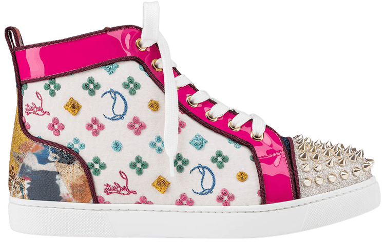 Christian Louboutin Wmns Louis Flat Spikes Multi Color