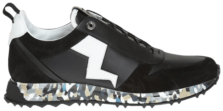Fendi Leather Sneaker Black Camo