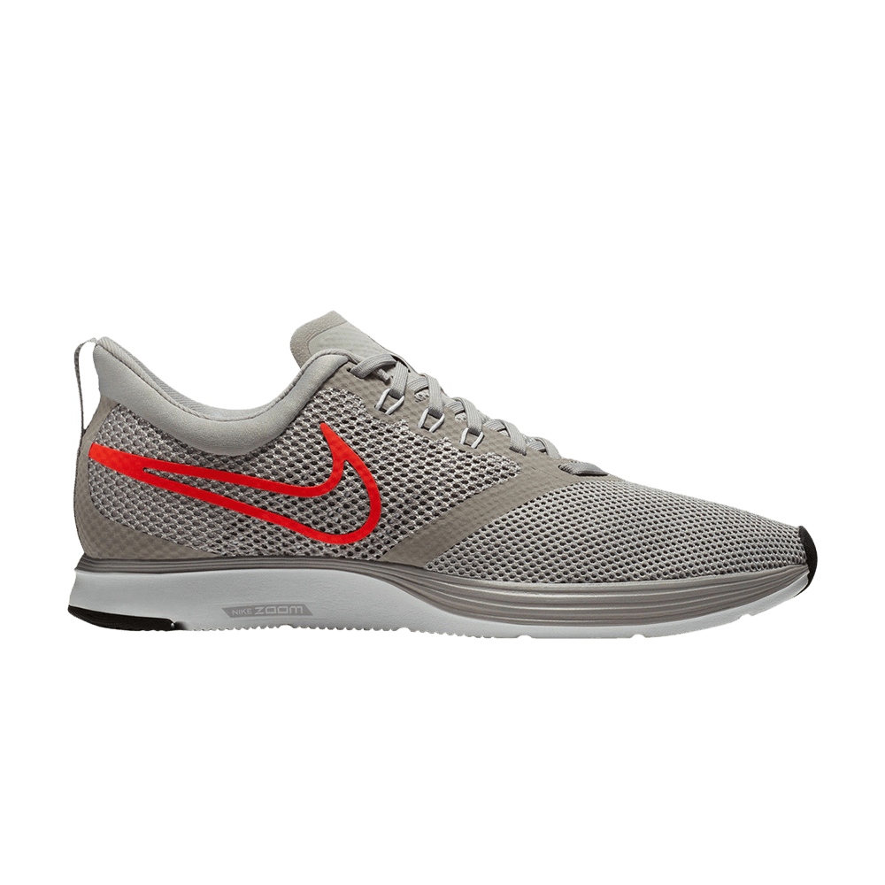 nike running air zoom strike trainers in grey