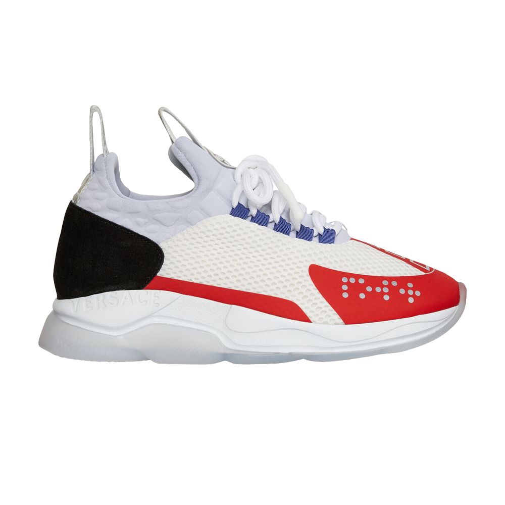 Pre-owned Versace Wmns Cross Chainer 'white Red' 2019 | Women's Size 38