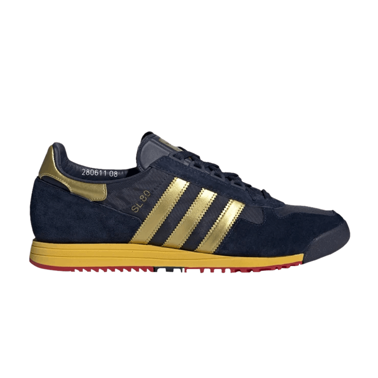 Adidas sl8 navy gold on sale
