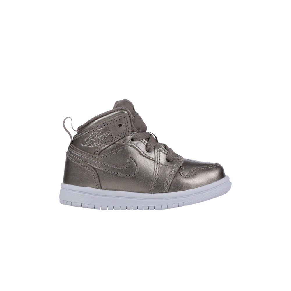 Pre-owned Air Jordan 1 Mid Se Td 'sepia Stone' | Grey | Infant Size 8 In Gray