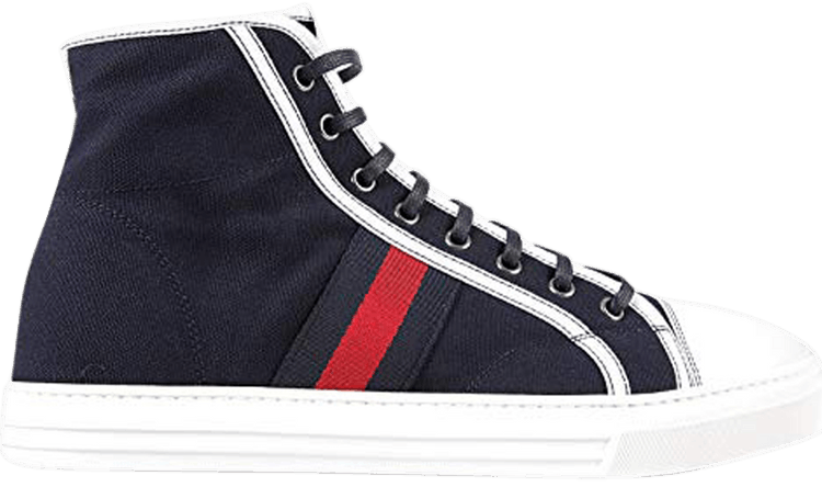 Gucci Canvas Signature High Top Navy White