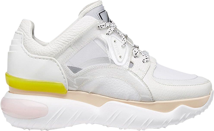 Fendi Wmns Platform Sneakers 'White Yellow Pink'