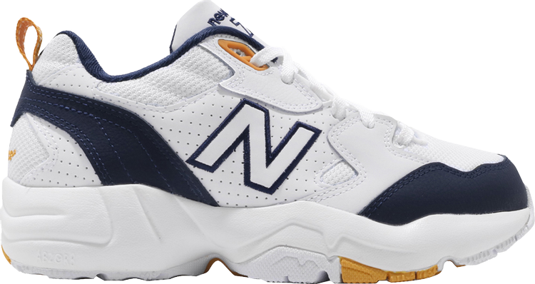 Wmns 708 Wide 'White Navy Yellow'