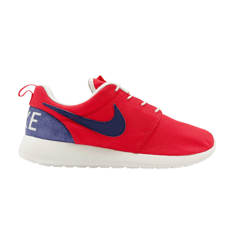 Nike roshe blue and red discount