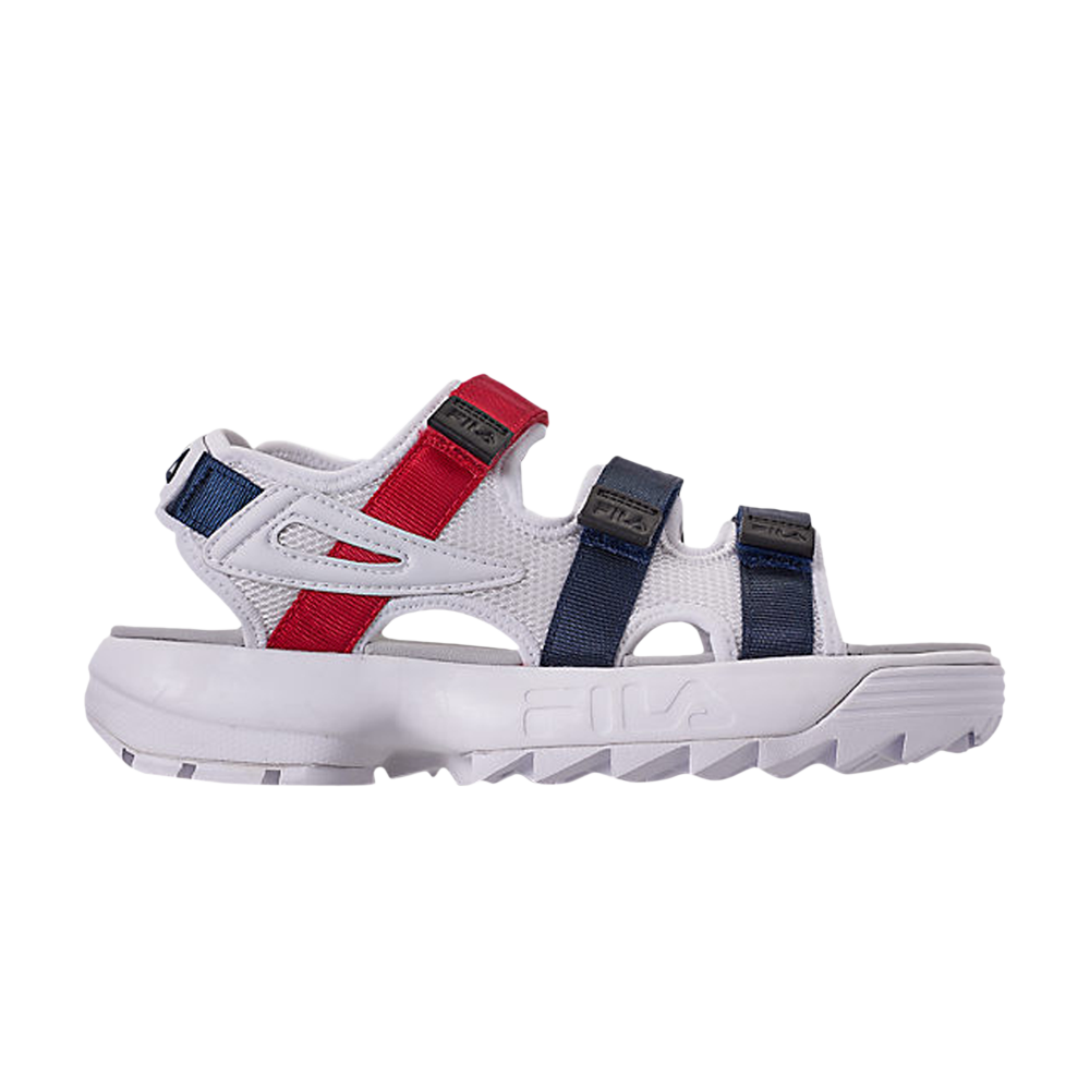 Pre-owned Fila Wmns Disruptor Sandal 'white Navy Red'