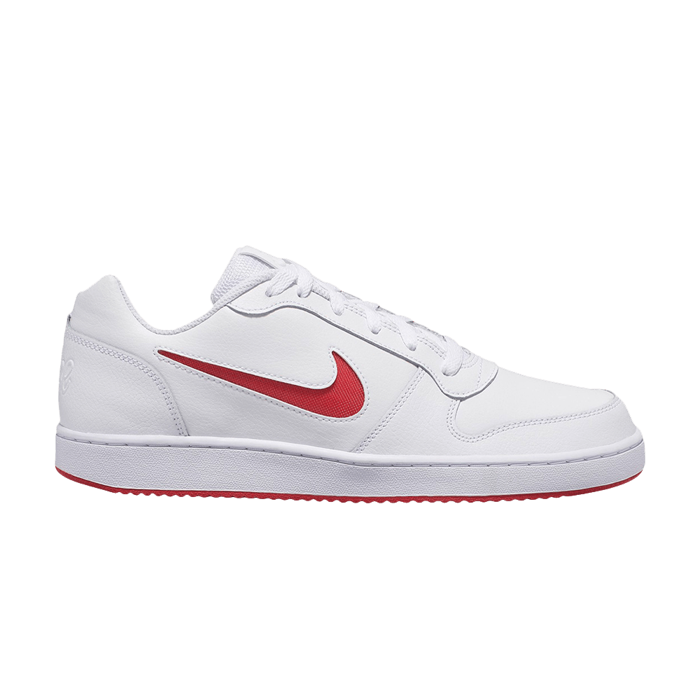 nike ebernon low red and white