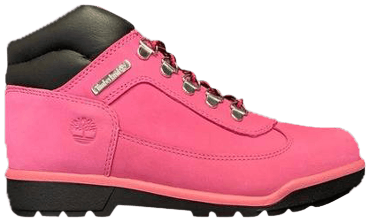 Pink timberland field boots deals