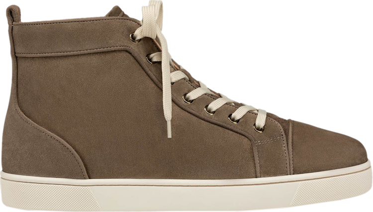 Christian Louboutin Louis Orlato Suede High-top Sneakers In Smoky