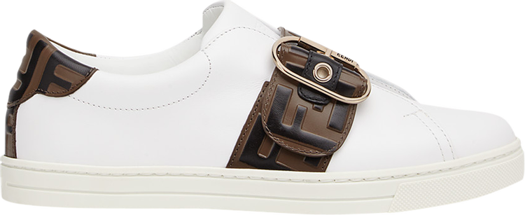 Fendi Wmns Slip-On Leather 'FF All Over Buckle'