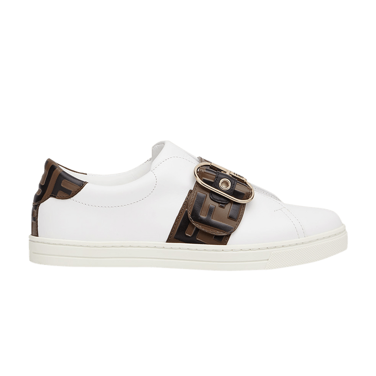 Buy Fendi Wmns Slip On Leather FF All Over Buckle 8E6734 A83J F17M7 GOAT NL