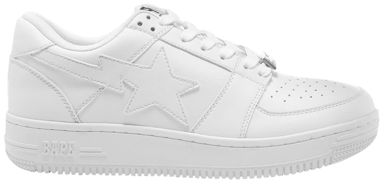 Size 9.5 Bapesta Low White