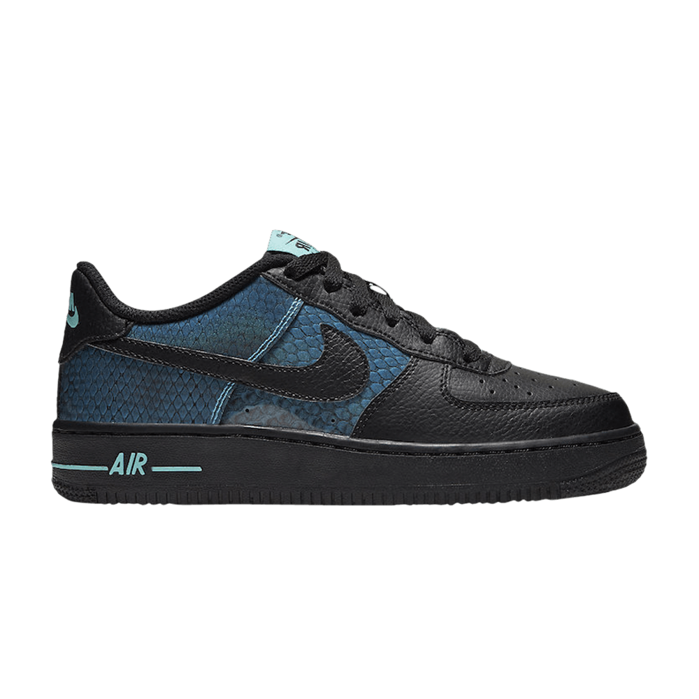 air force 1 snakeskin black