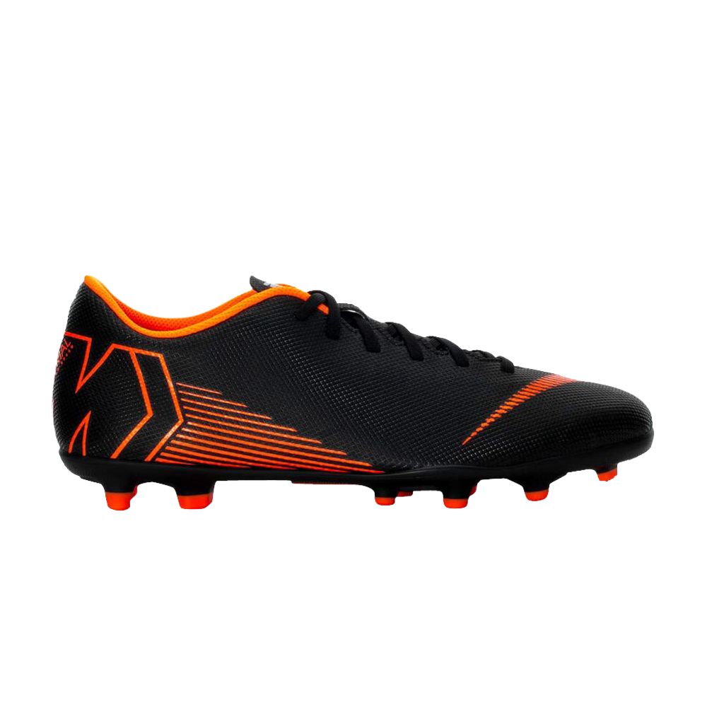 Pre-owned Nike Mercurial Vapor 12 Club Fg Mg 'black Total Orange' | Men's Size 11