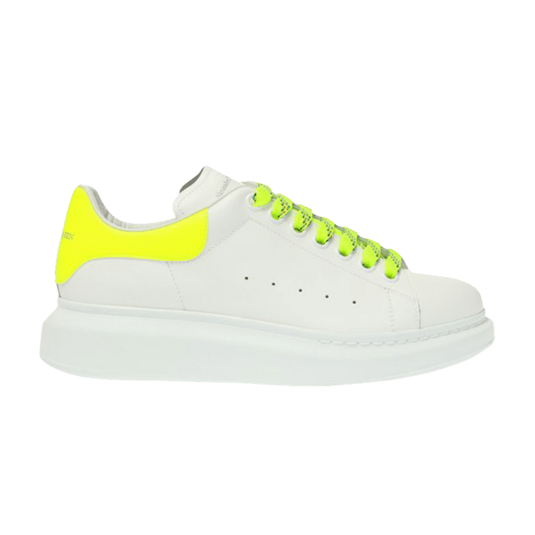 Buy Alexander McQueen Wmns Oversized Sneaker White Fluo Yellow 553770 WHXM5 9179 GOAT