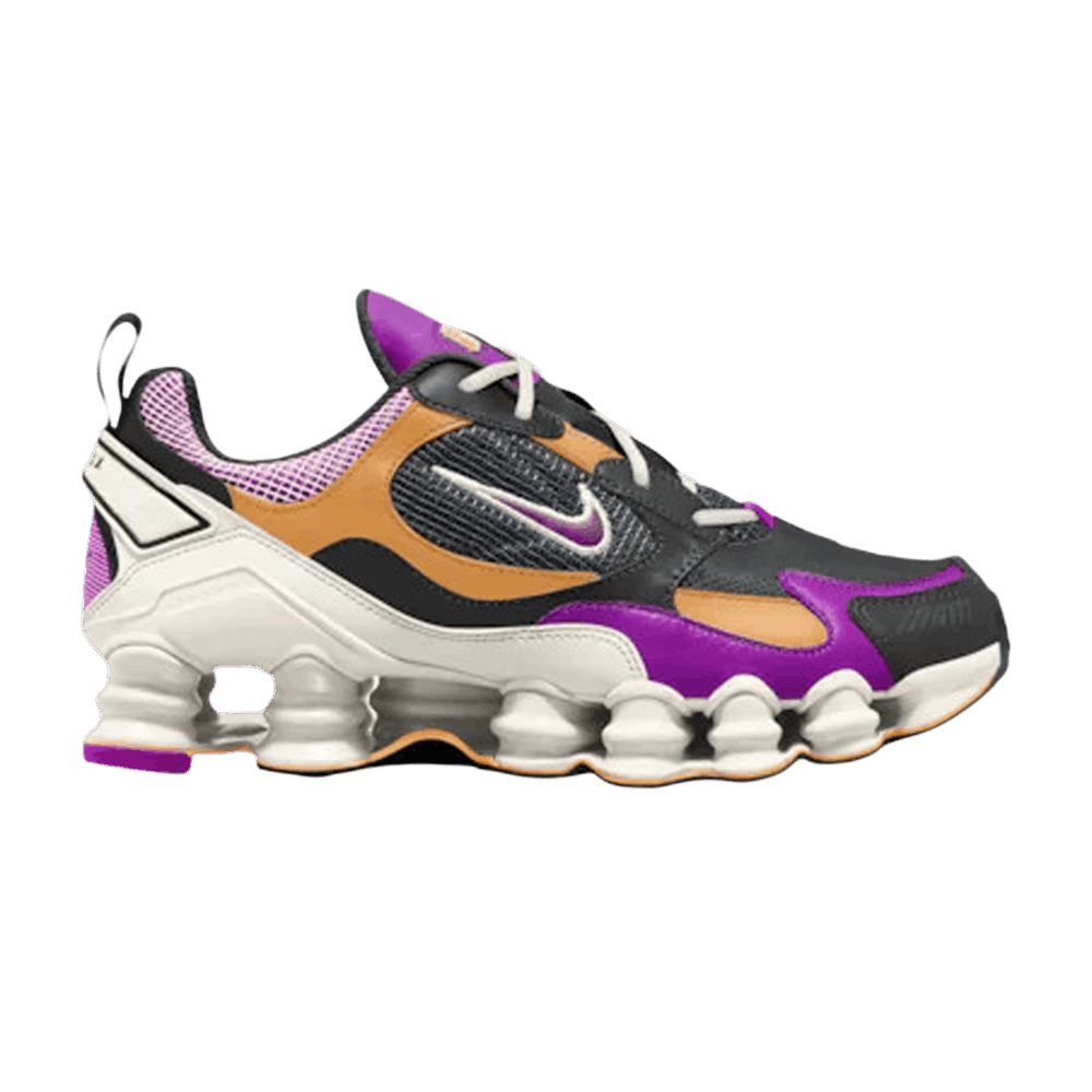 purple and white nike shox