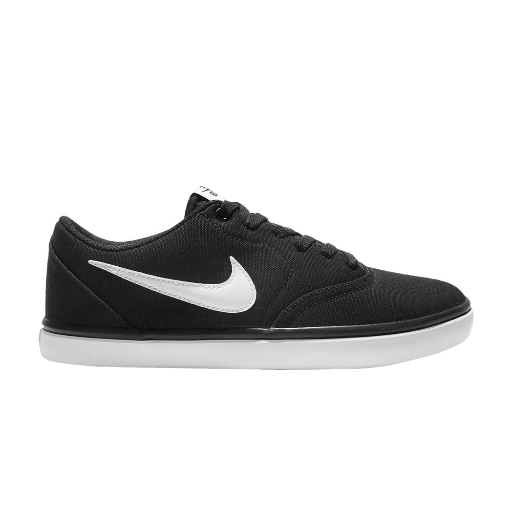 nike sb black and white check solar canvas trainers