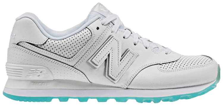 New Balance 574 Perforated White Green
